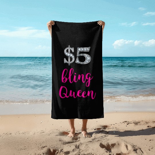 5 Bling Queen Jewelry Consultant Event Pop Up Beach Towels