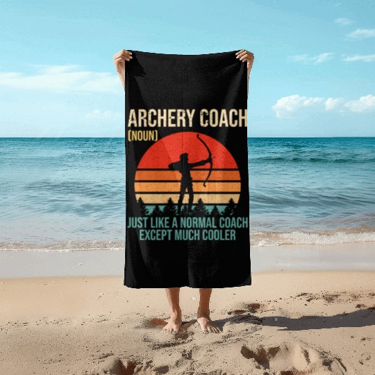 Archery Coach Definition Archery Beach Towels