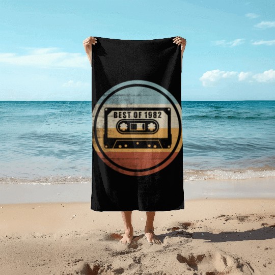 40 Best Of 1982 Cassette Tape Beach Towels
