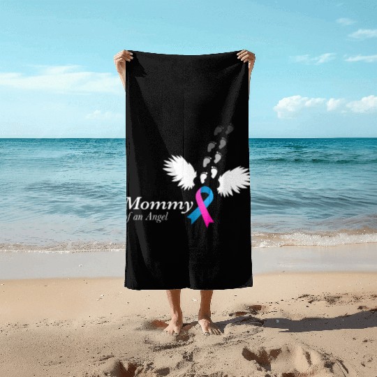 Angel Mommy Miscarriage Awareness Infant Mother Beach Towels