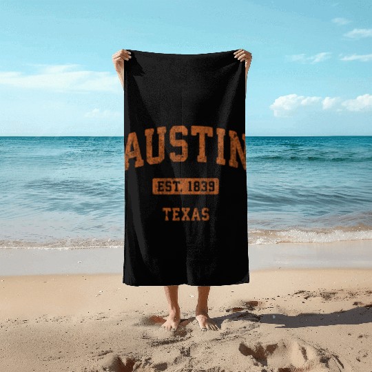 Austin Texas Tx Athletic Sports Beach Towels
