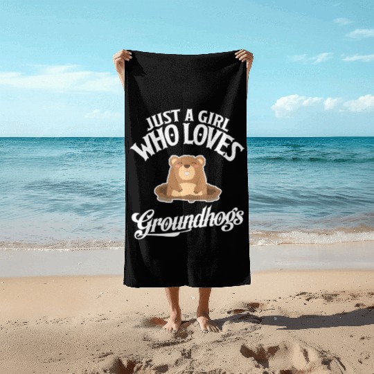 Who Loves Groundhogs Groundhog Beach Towels