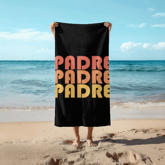Padre Typography 1970S Beach Towels