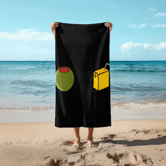 Olive Juice I Love You Beach Towels