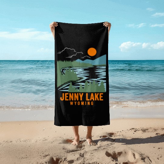 Jenny Lake Wyoming Beach Towels