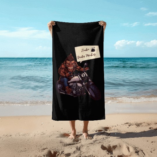 zombie Raider Monkey Beach Towels