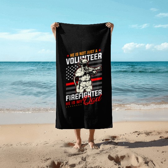Proud Firefighter In A Fire Brigade Or Proud Beach Towels
