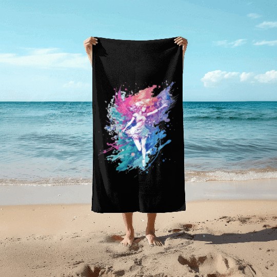 Watercolor Fantasy Fairy Grunge Pastel Goth Butter Beach Towels