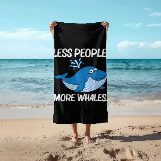 Whale For Orca Narwhal Blue Whales Beach Towels