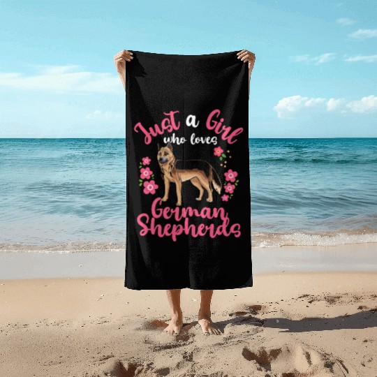 German Shepherd Dog Lover Beach Towels