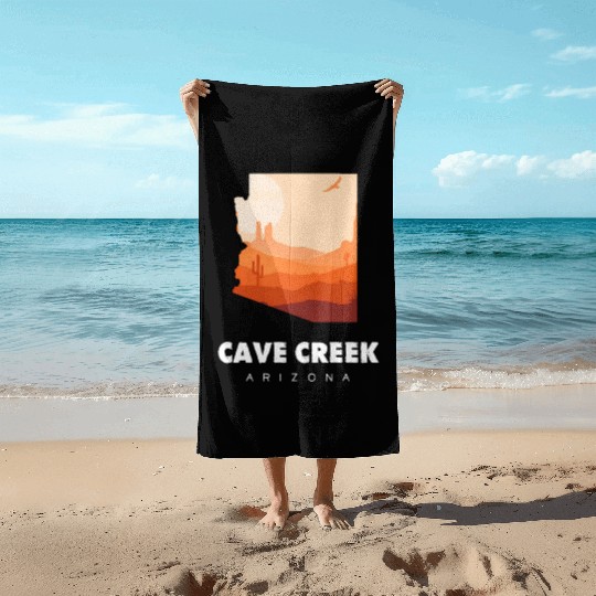 Caving Cave Creek Arizonna For Caveman Hiker Beach Towels