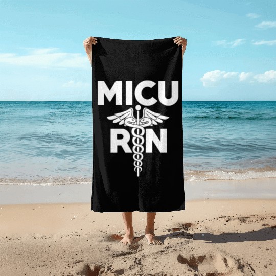 Micu Registered Nurse Intensive Care Unit Rn Staff Beach Towels