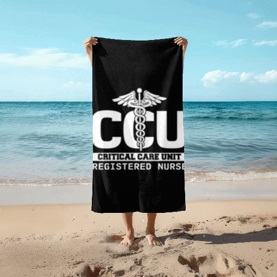 Ccu Registered Nurse Critical Cardiac Care Unit Beach Towels
