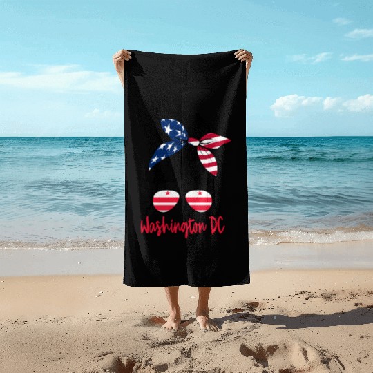 Washington Dc Washington Dc Flag Statefriend Beach Towels