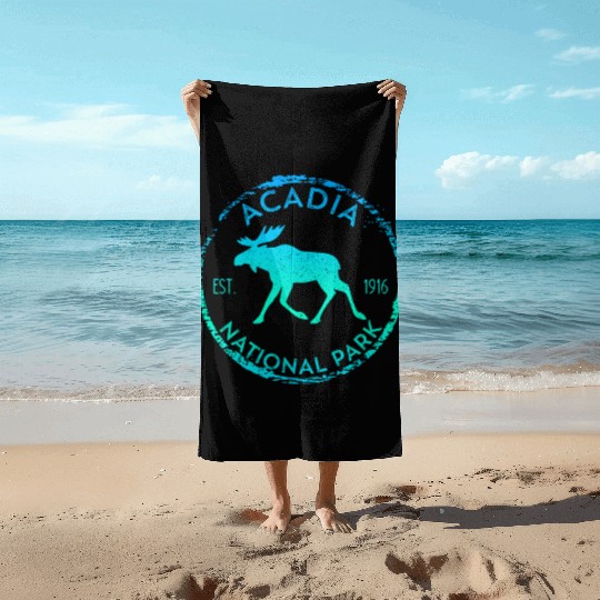 Acadia National Park Np Maine Moose Beach Towels