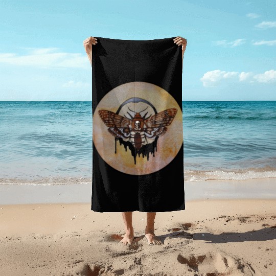 Death'S Head Hawk Moth Beach Towels