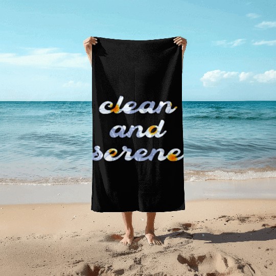 Clean and Serene daisy Beach Towels