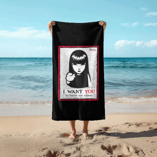 Emily The Strange I Want You To Leave Me Alone Beach Towels