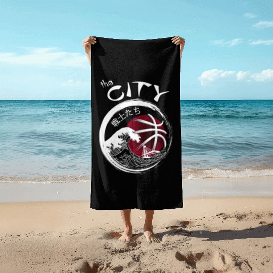 Japanese Style The City Beach Towels