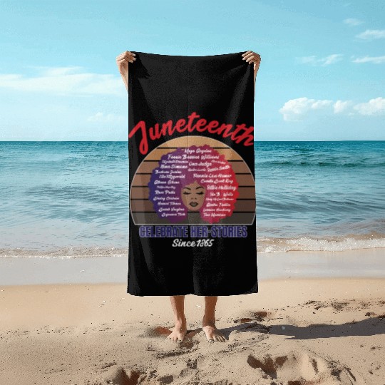 Juneteenth and African American History Beach Towels