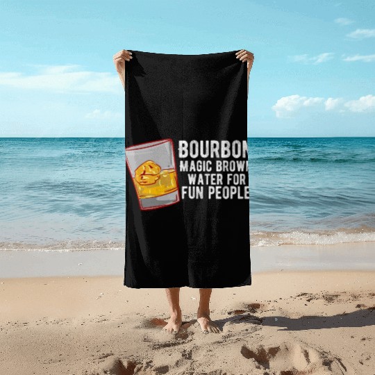 Bourbon - Magic Brown Water Beach Towels