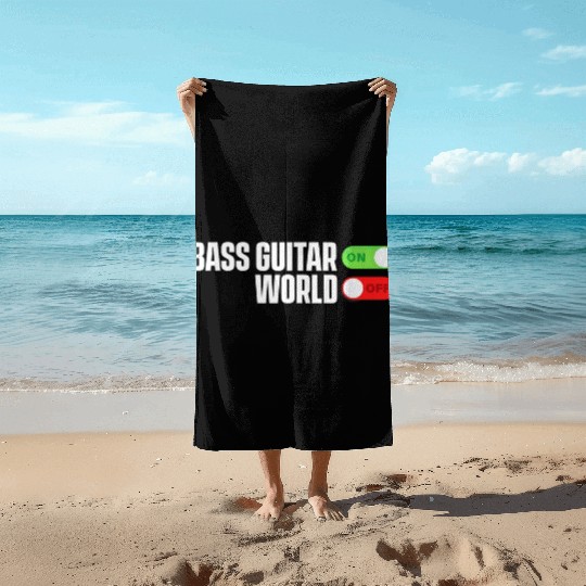 Bass Guitar Player Bassist Music Lover Musician Beach Towels