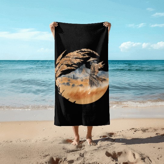 Japan Samurai Retro Vintage Sword Warrior Beach Towels