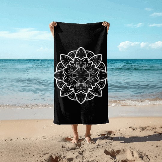 Flower,Mindfulness,Yoga,Breath,Balance,Meditation, Beach Towels