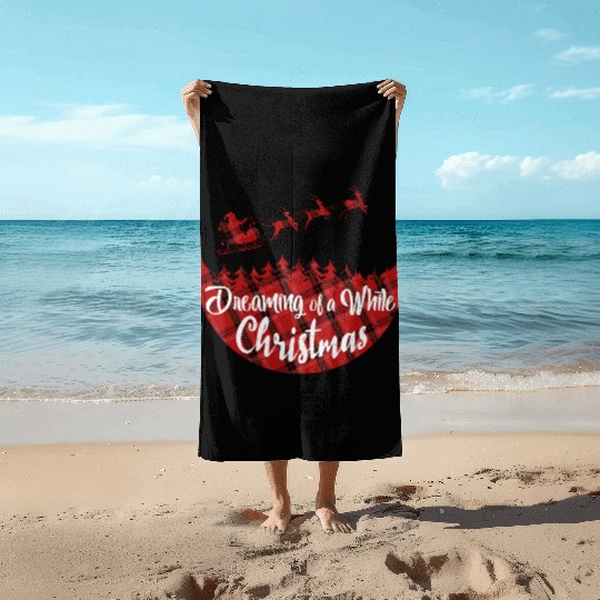 Dreaming of a White Christmas Beach Towels
