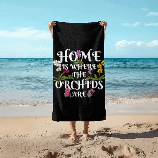Orchid Flower Lover Women Florist Plants Lover Beach Towels