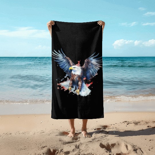 Eagle 4Th July Independent Day Beach Towels