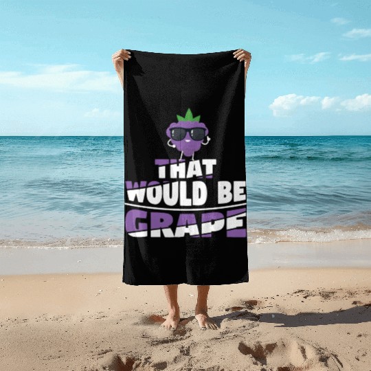 That Would Be Grape Beach Towels