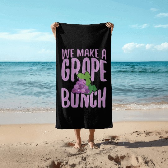 We Make Grape Bunch Beach Towels