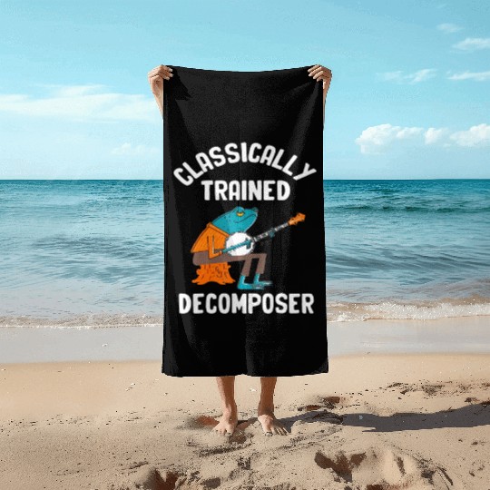 Classically Trained Decomposer Funny Frog Playing Beach Towels