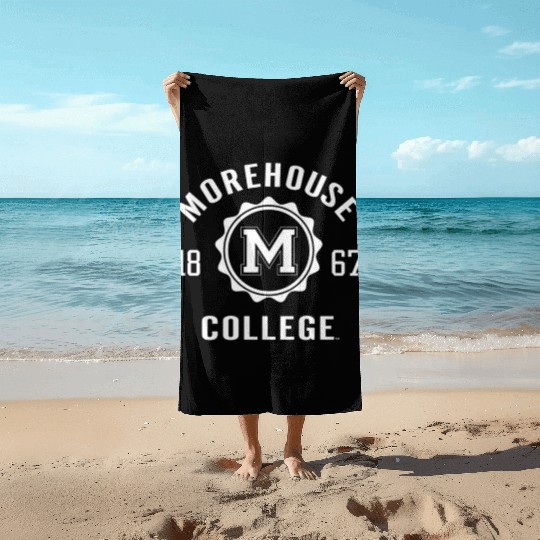 Morehouse Maroon Tigers Stamp Logo Officially Lice Beach Towels