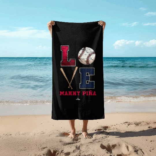 Love Ny A Ny A Atlanta Mlbpa Beach Towels