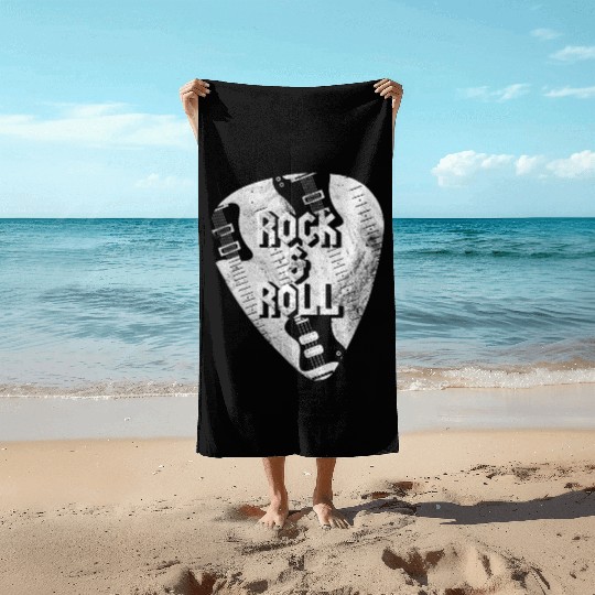 Rock & Roll Guitar Music Lover Sound Acoustic Beach Towels