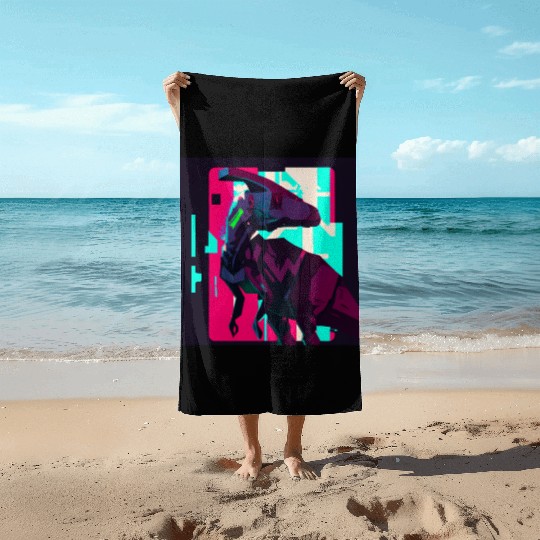 Cyberpunk Beach Towels