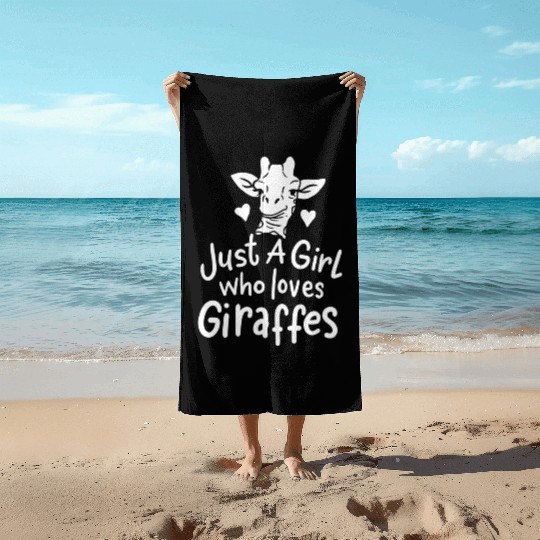 Giraffe African Giraffe Lover Beach Towels