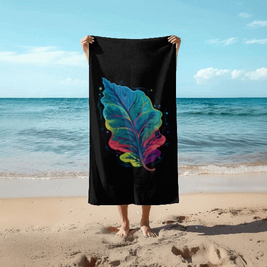Colorful Leaf Autumn Fall Leaves Foliage Plant Beach Towels