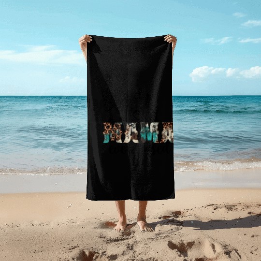Retro Leopard Only Hell My Momma Ever Raised Weste Beach Towels