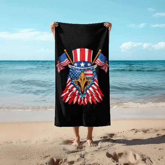 America Eagle USA Patriots American Pride Beach Towels