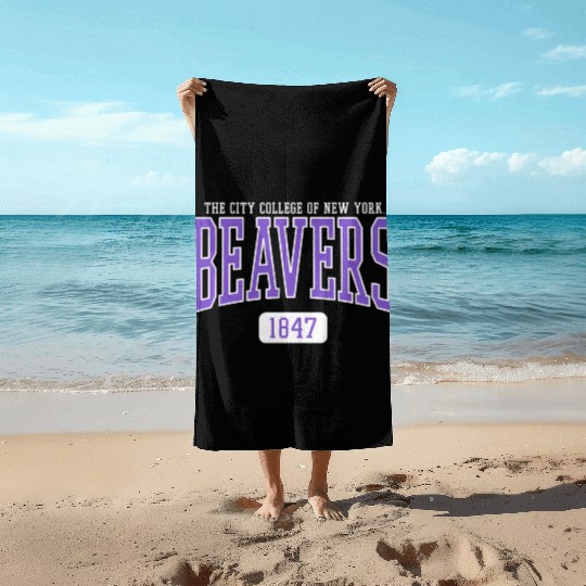 City Of New York Ccny Beavers Est Date Beach Towels