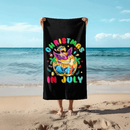 Just A Girl Who Loves Christmas In July Summer Beach Towels