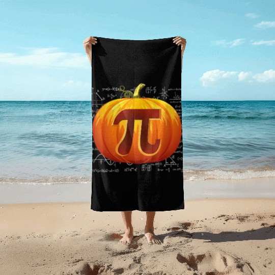 Pumpkin Pi Math Teacher Halloween Thanksgiving Beach Towels