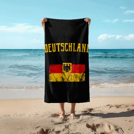 Deutschland - German Flag Beach Towels