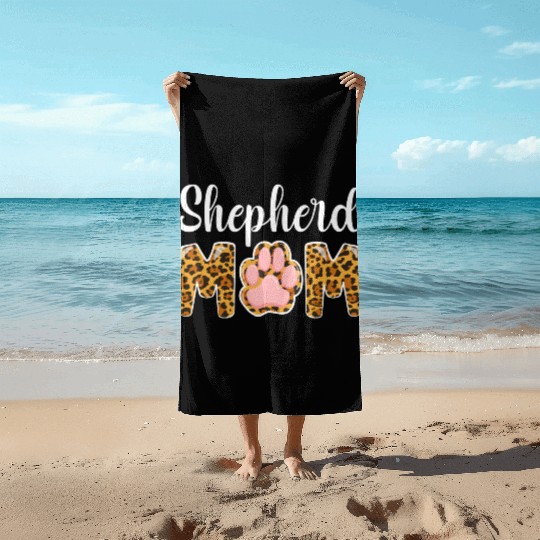 German Shepherd Mom Mama For Dog Mothers Day Beach Towels