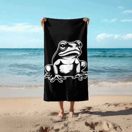 Frog Amphibian Toad Beach Towels