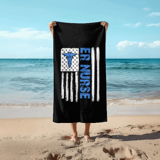 Er Nurse Emergency Room Nurse Beach Towels