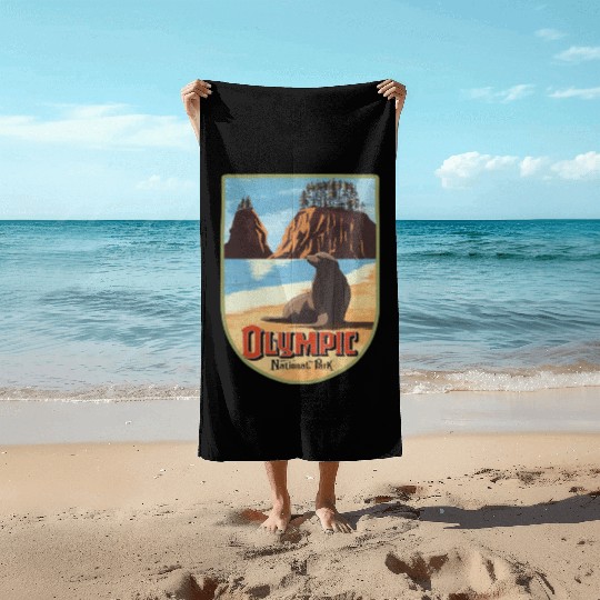 olympic national park Beach Towels